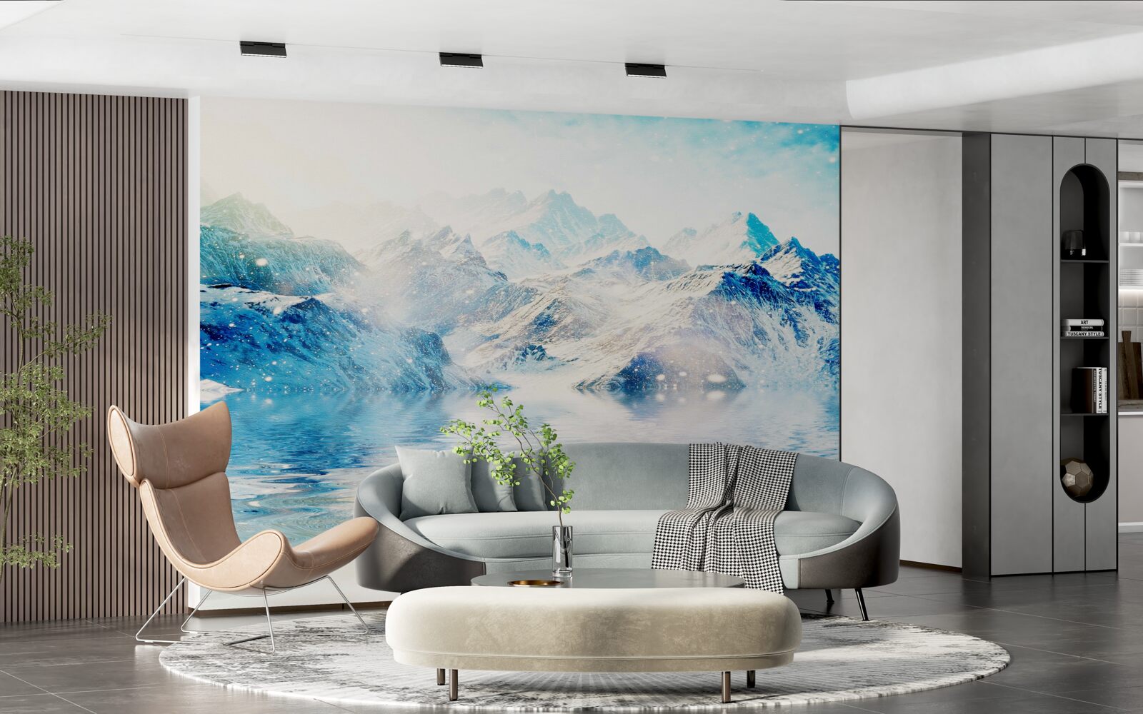 Fototapeta ráno zahalené v chlade, na zamrznutom jazere