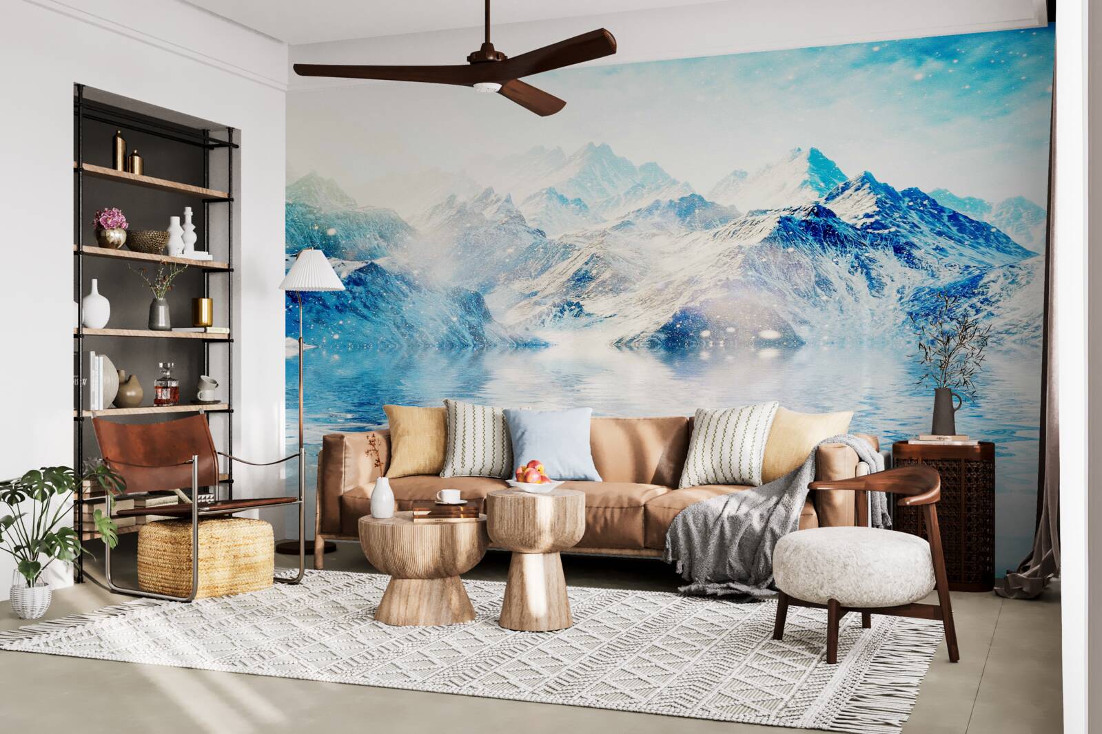 Fototapeta ráno zahalené v chlade, na zamrznutom jazere