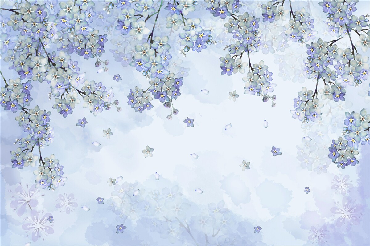 Fototapeta kvitnúce stromy v odtieňoch lila