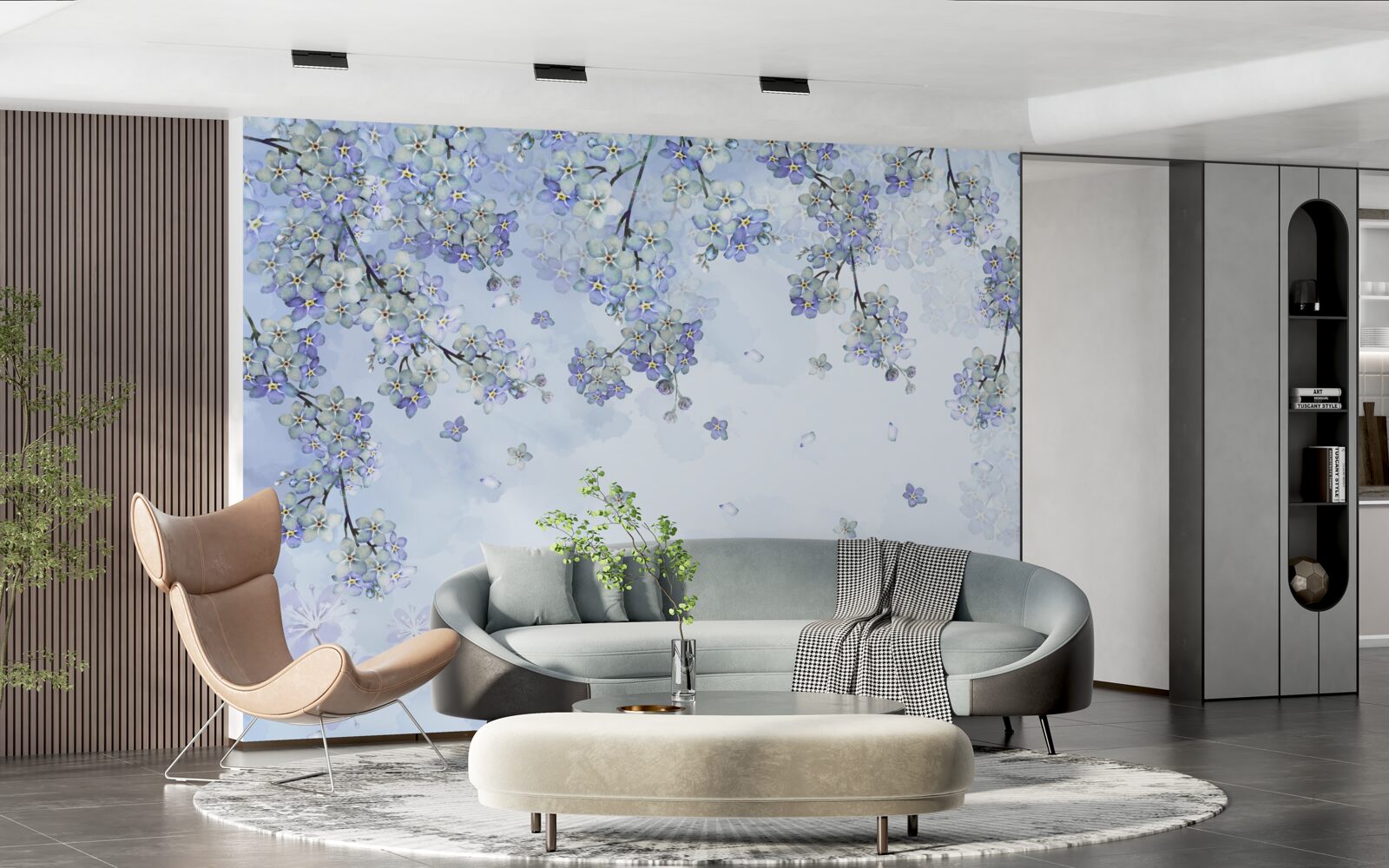 Fototapeta kvitnúce stromy v odtieňoch lila