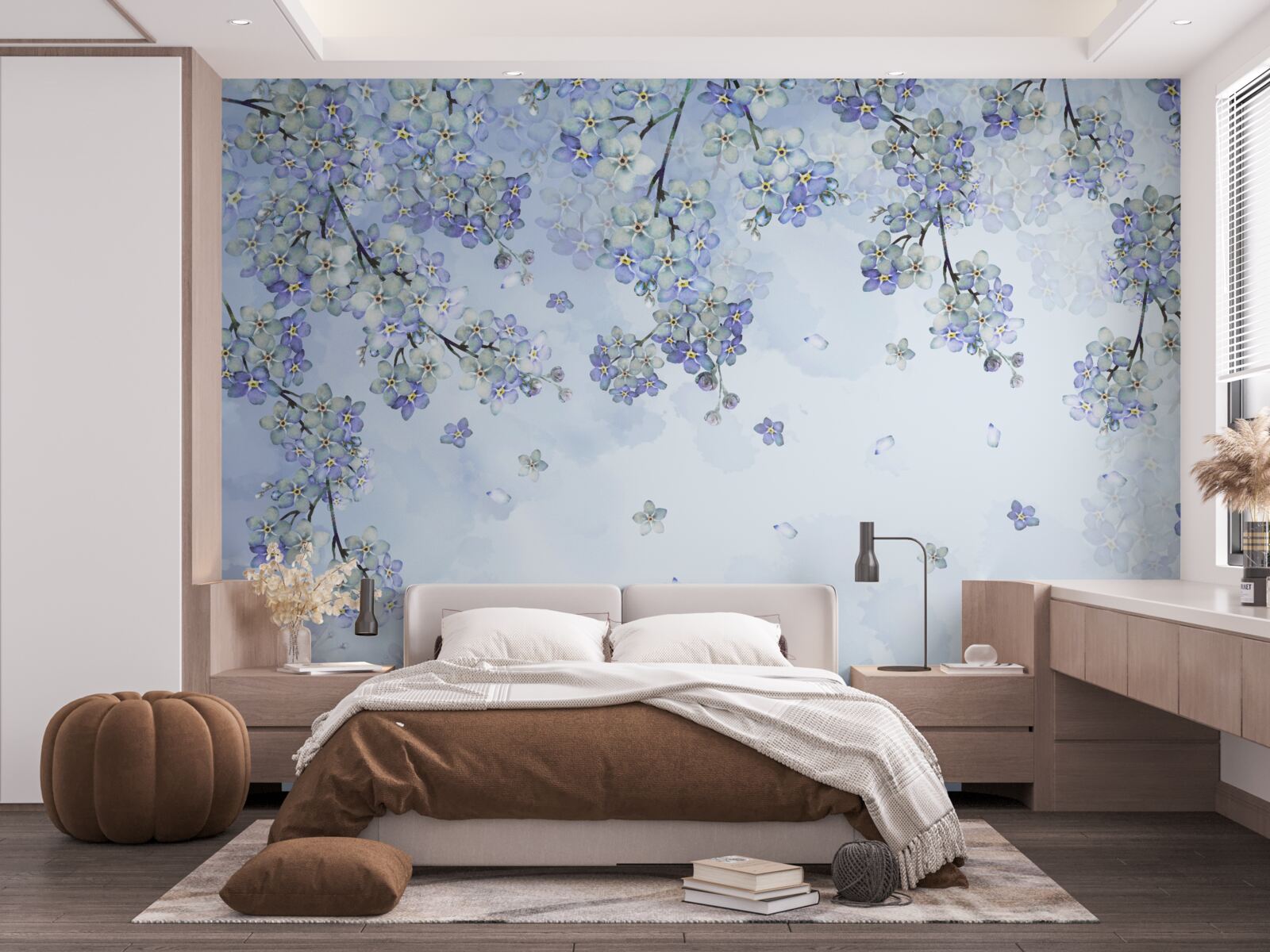 Fototapeta kvitnúce stromy v odtieňoch lila