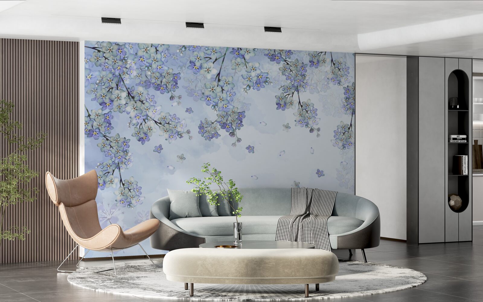 Fototapeta kvitnúce stromy v odtieňoch lila