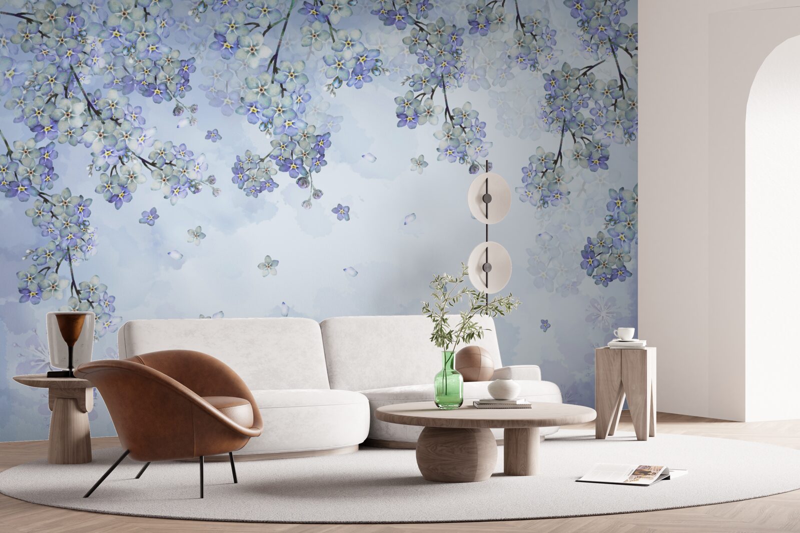 Fototapeta kvitnúce stromy v odtieňoch lila