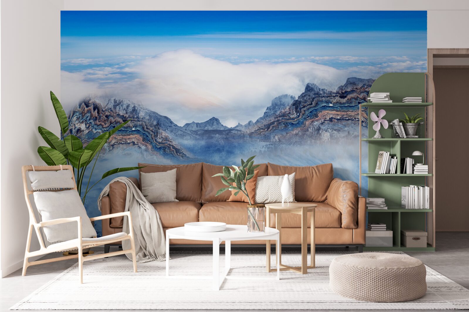 Fototapeta skalnaté štíty sú zahalené v hustej hmle