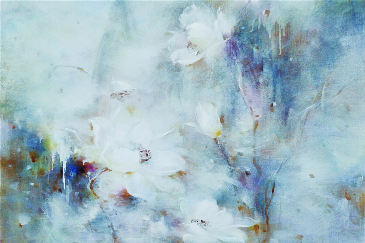 Fototapeta kvetinový neporiadok vo vodových farbách