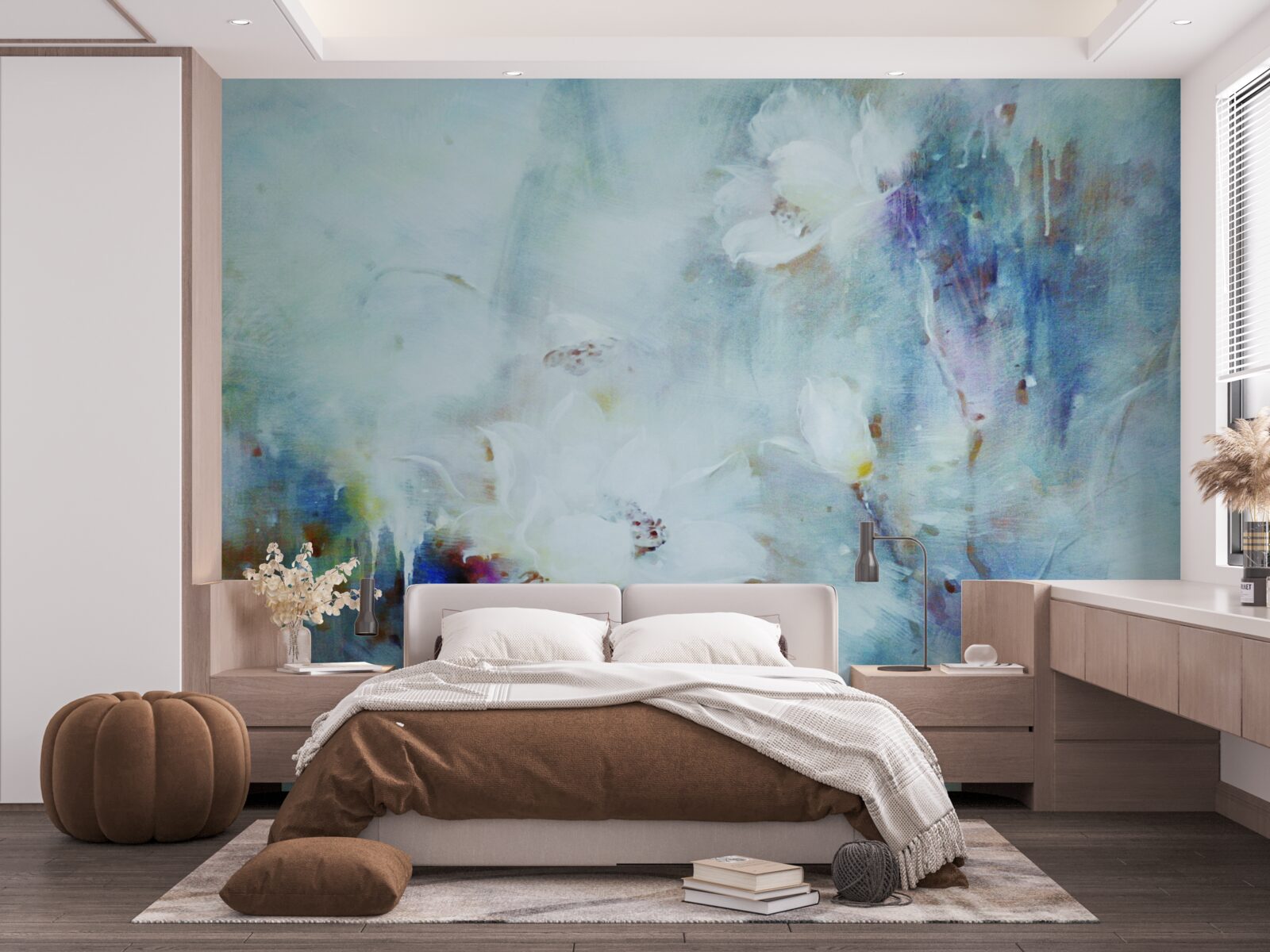 Fototapeta kvetinový neporiadok vo vodových farbách