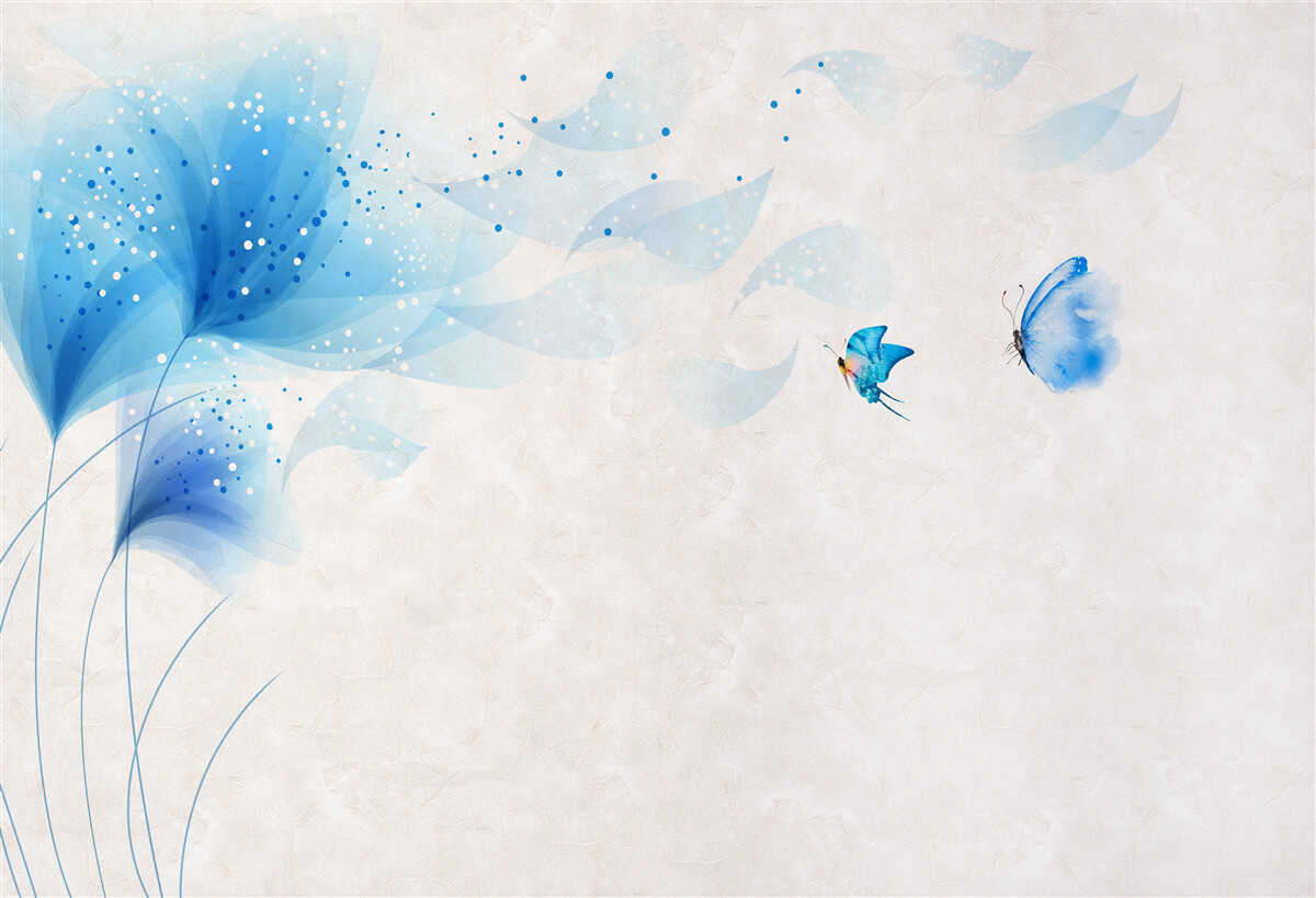 Fototapeta vektorový štýl ľalie a modré mory