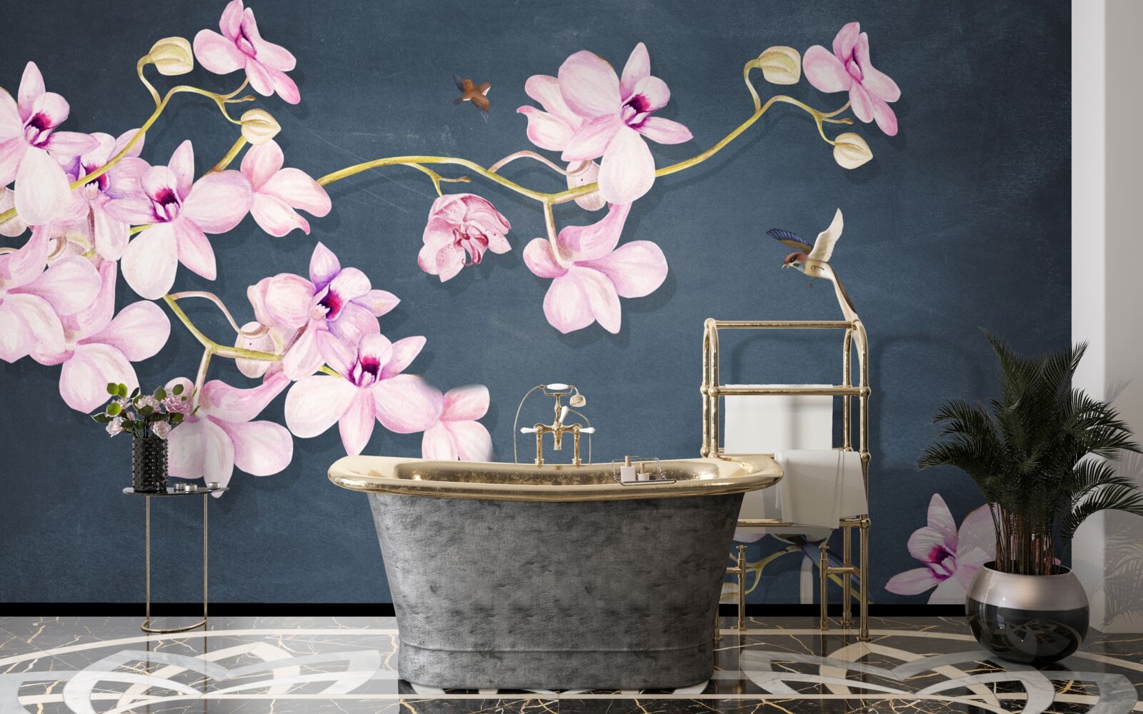 Fototapeta orchidey v jemnom fialovom odtieni