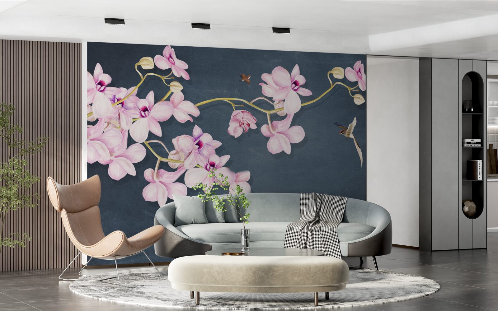 Fototapeta orchidey v jemnom fialovom odtieni