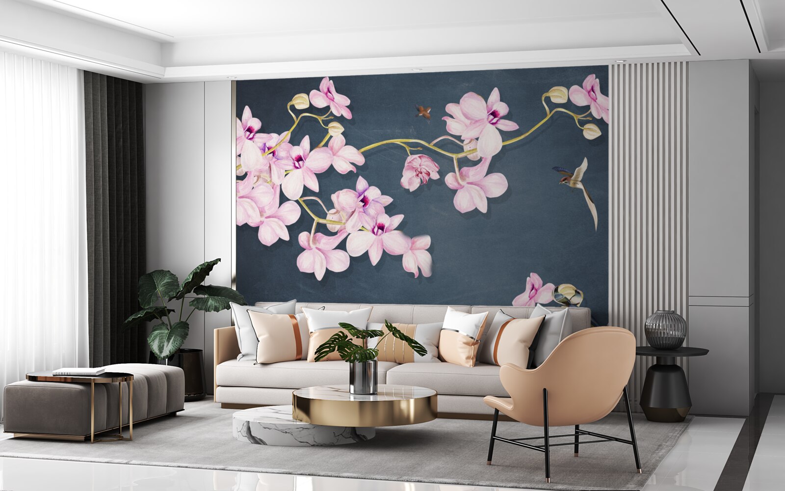 Fototapeta orchidey v jemnom fialovom odtieni