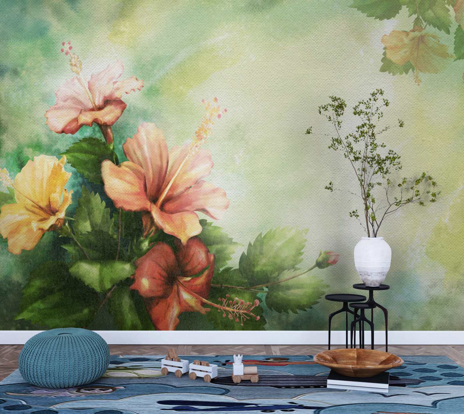 Fototapeta krásne akvarelové rastliny