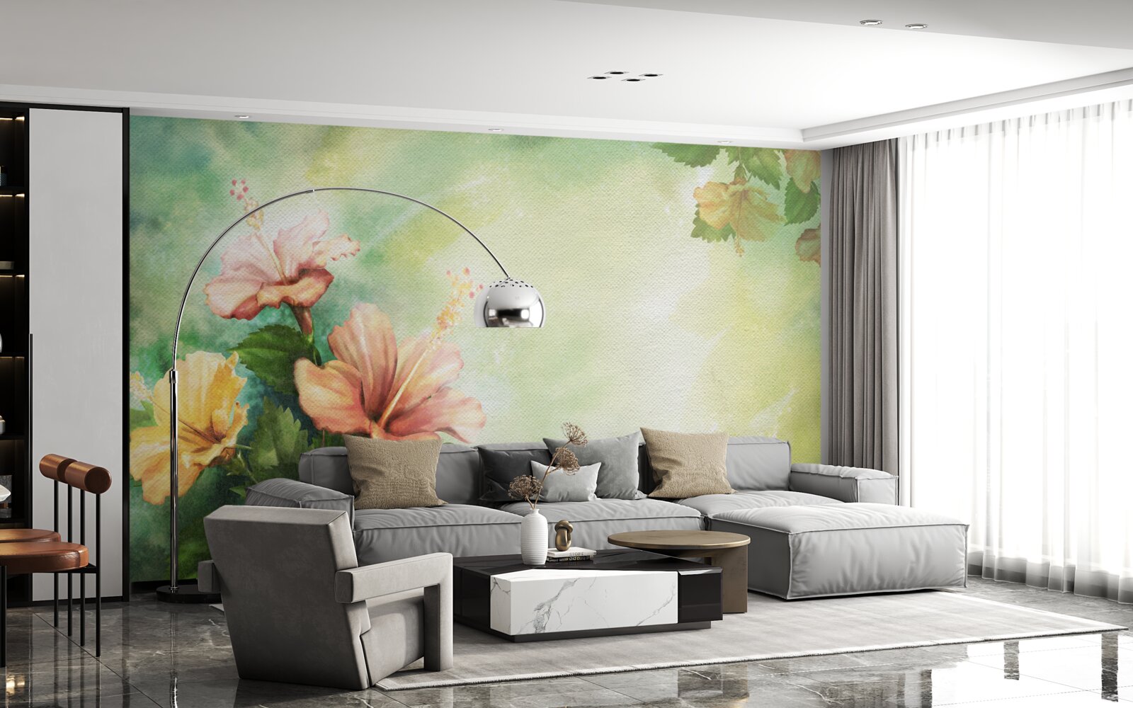 Fototapeta krásne akvarelové rastliny