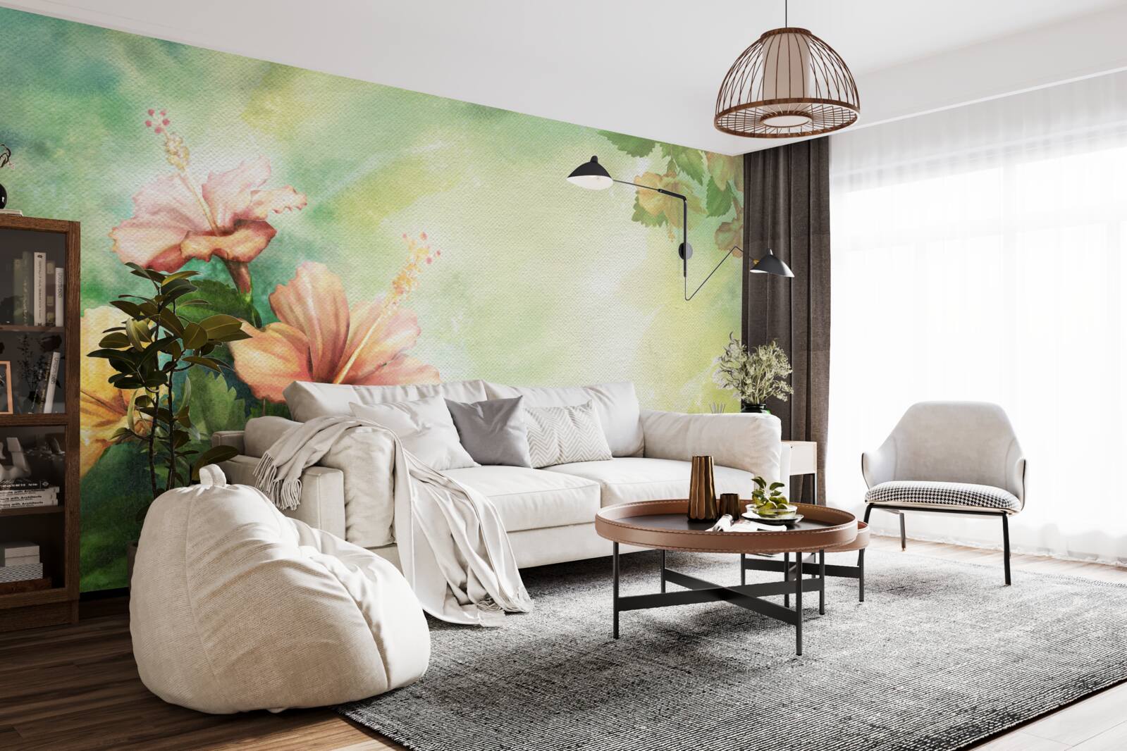 Fototapeta krásne akvarelové rastliny