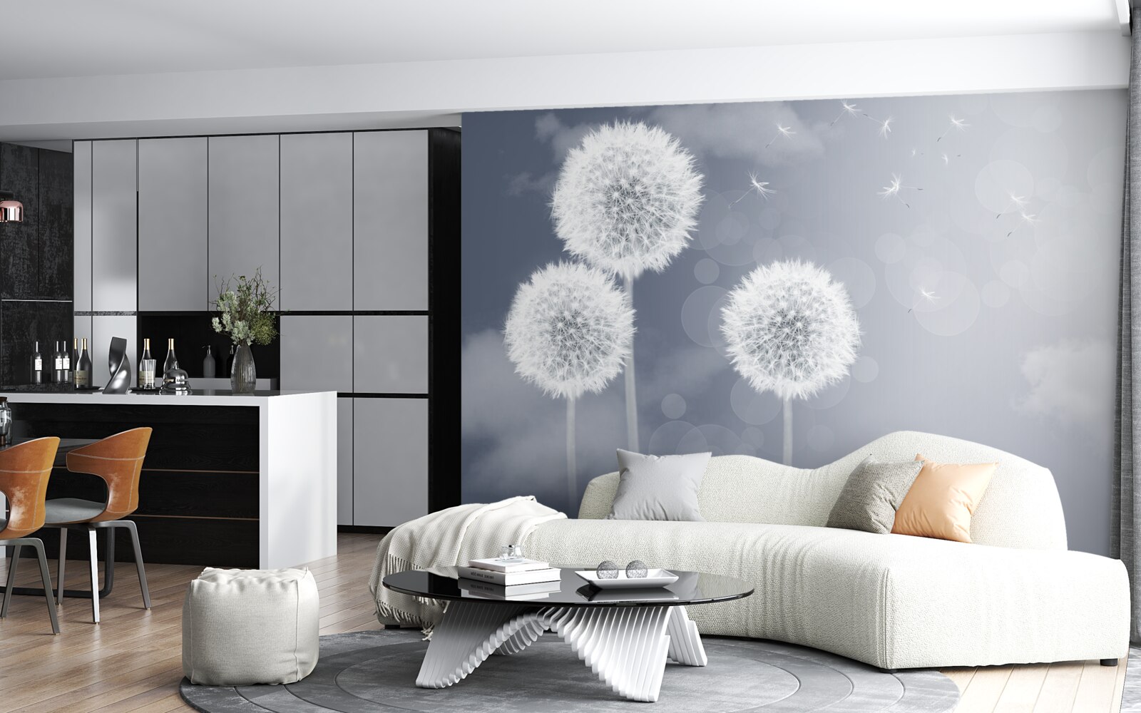 Fototapeta púpava plávajúca vo vzduchu