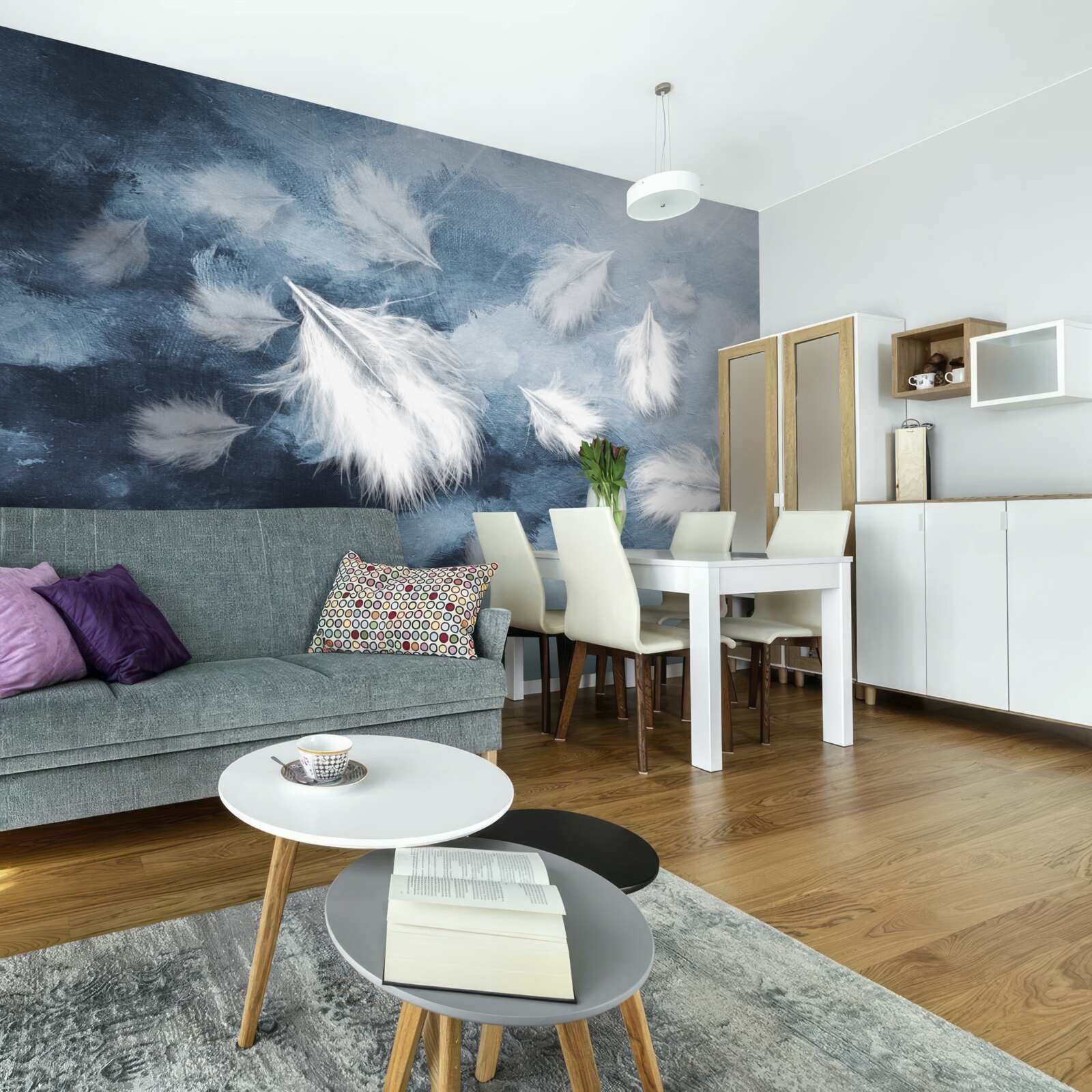 Fototapeta mäkké snehobiele perie