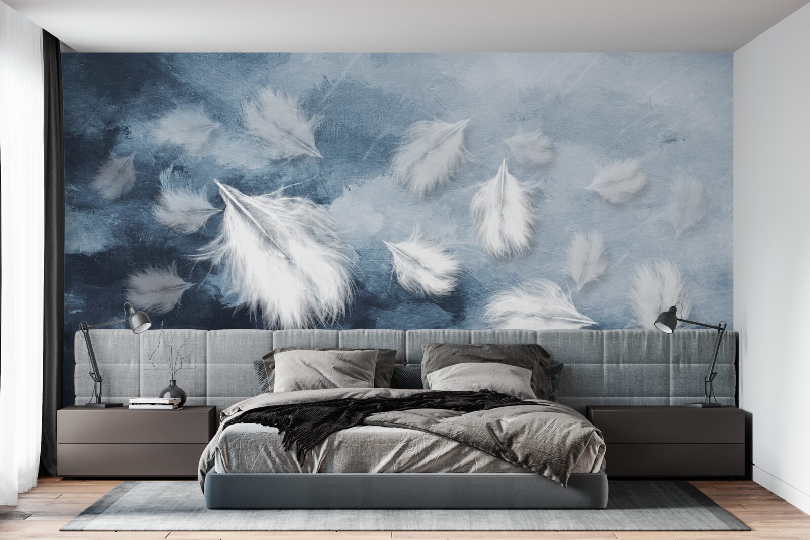 Fototapeta mäkké snehobiele perie