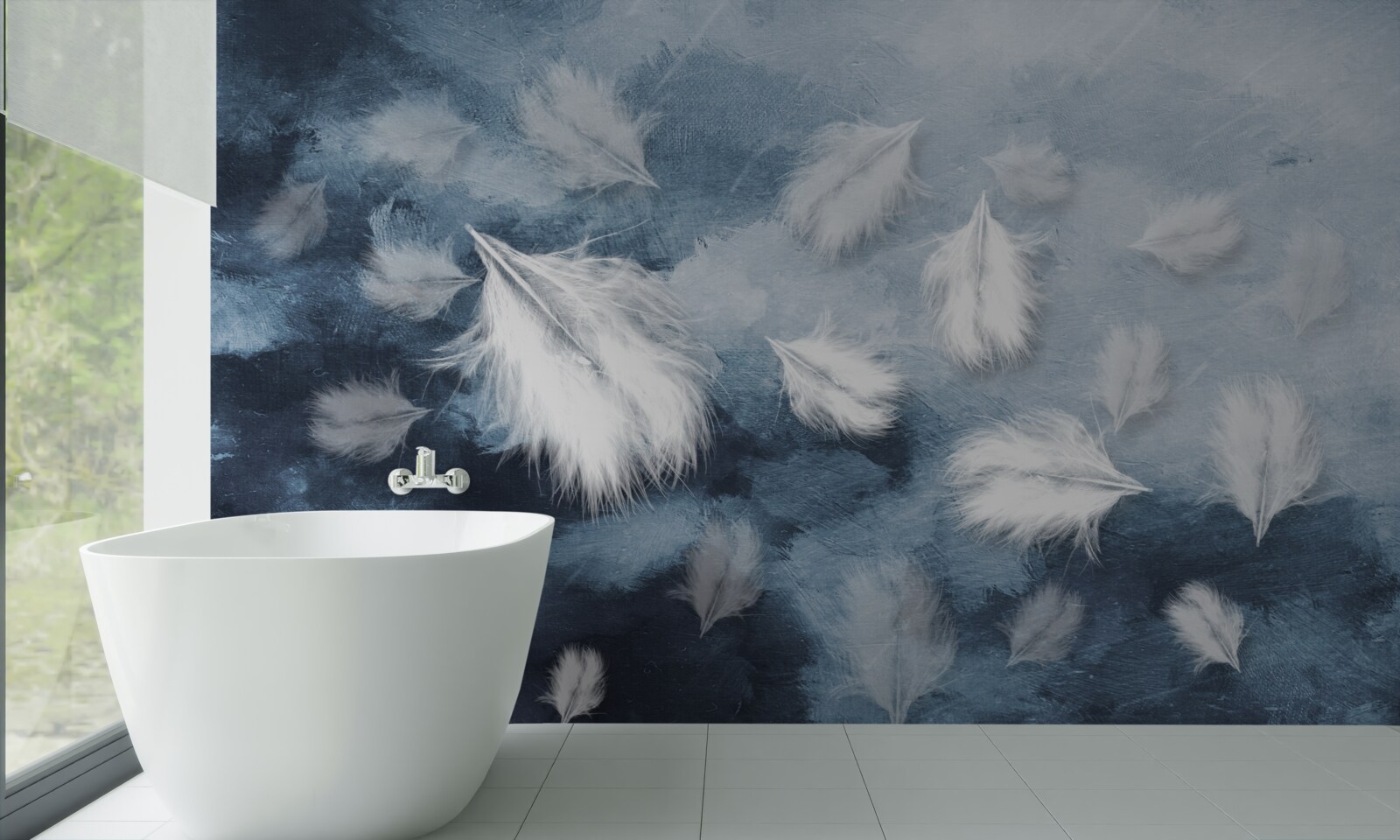 Fototapeta mäkké snehobiele perie