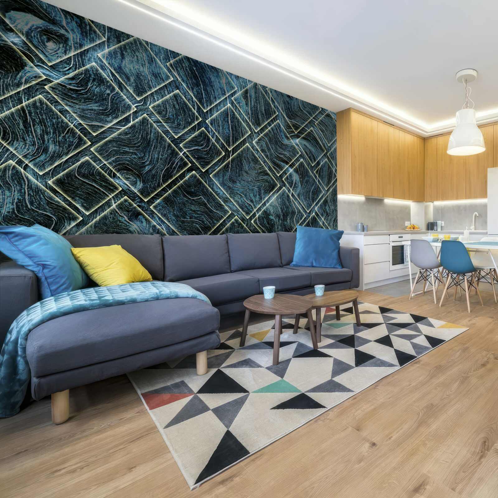 Fototapeta biele tvary v čiernom dyme