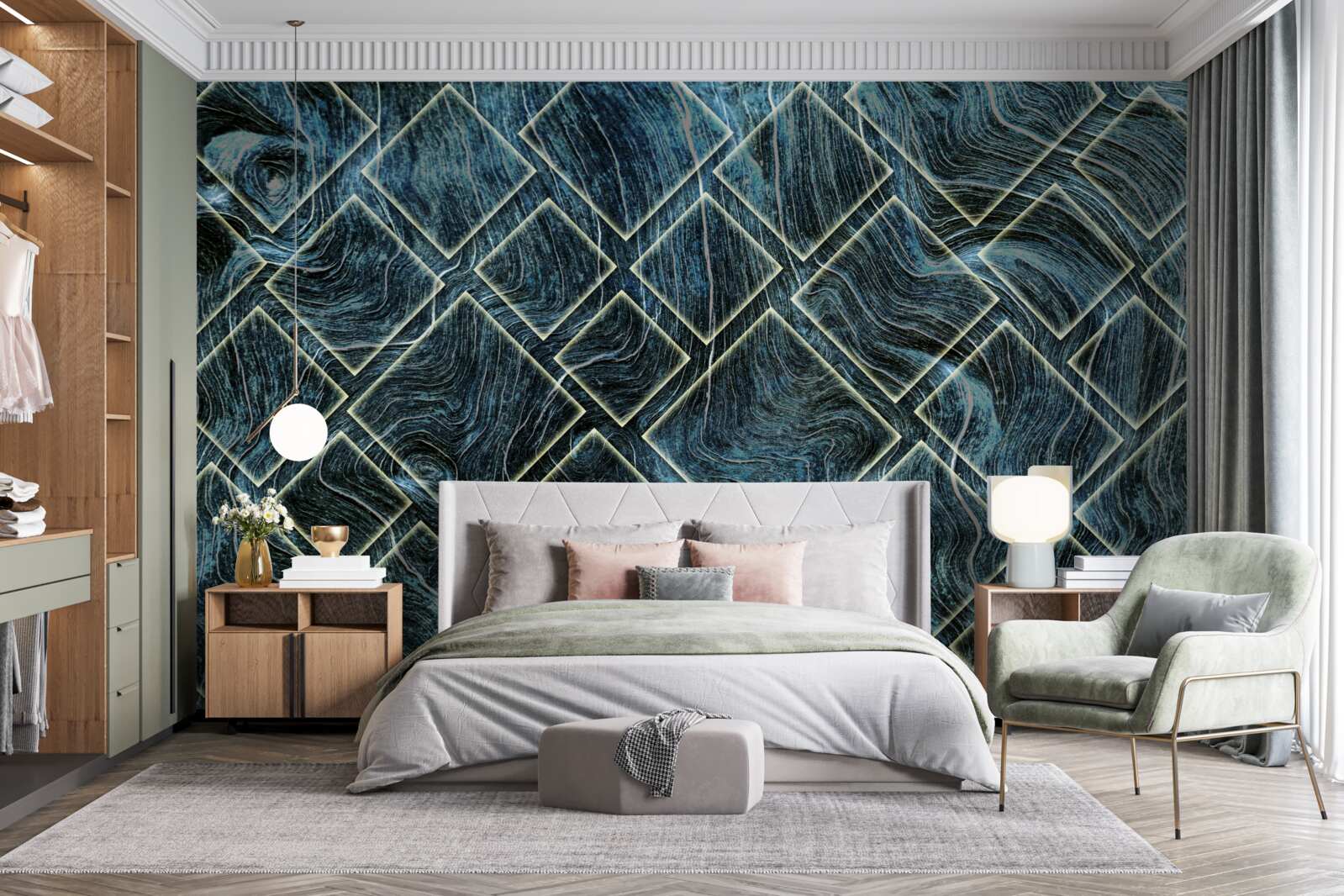 Fototapeta biele tvary v čiernom dyme