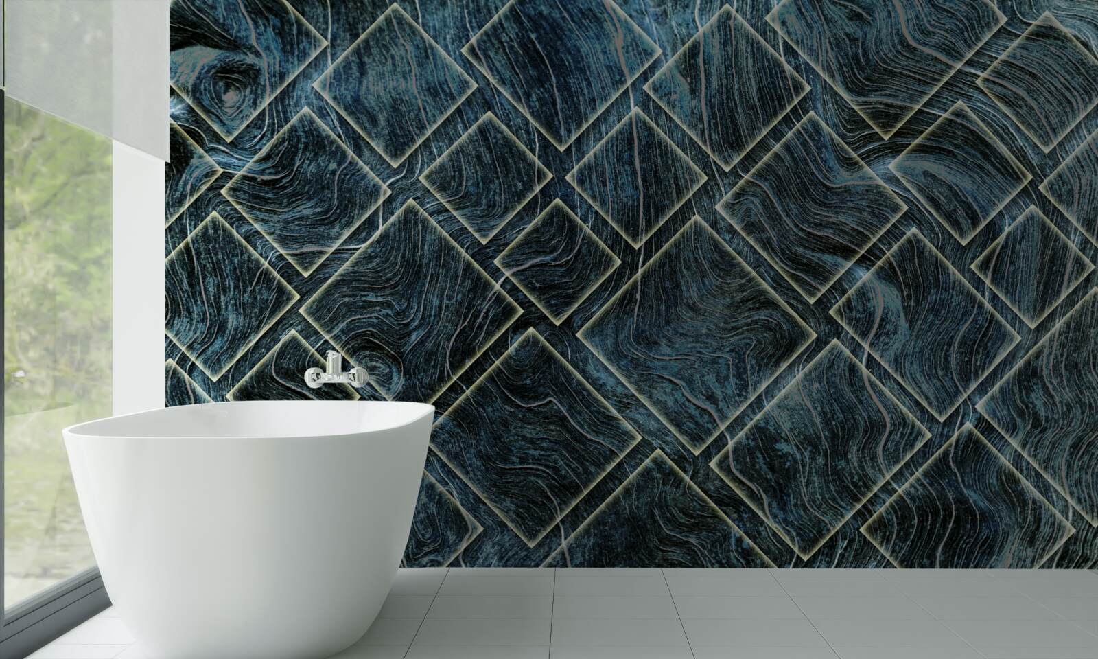 Fototapeta biele tvary v čiernom dyme