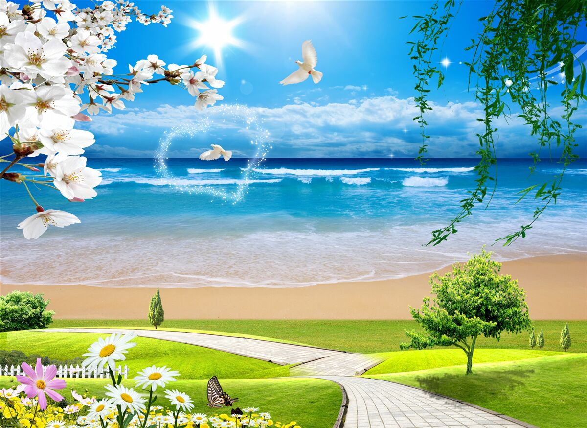 Fototapeta oceánske pastviny v zelenej farbe