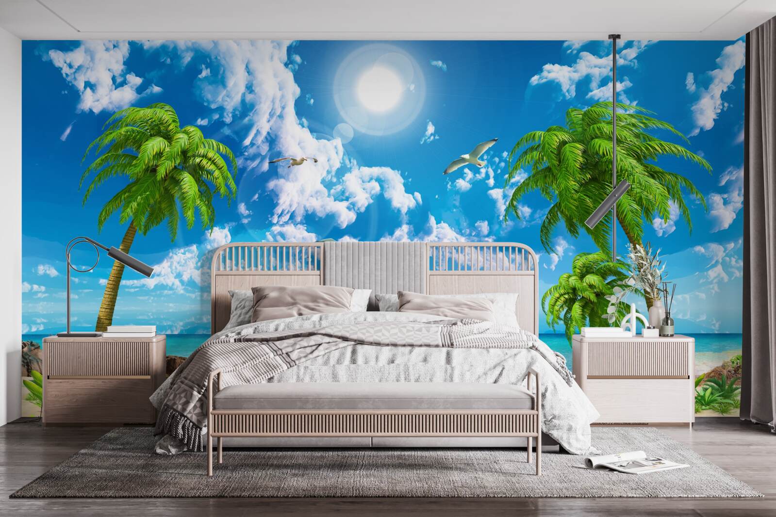 Fototapeta tropické mólo s loďou