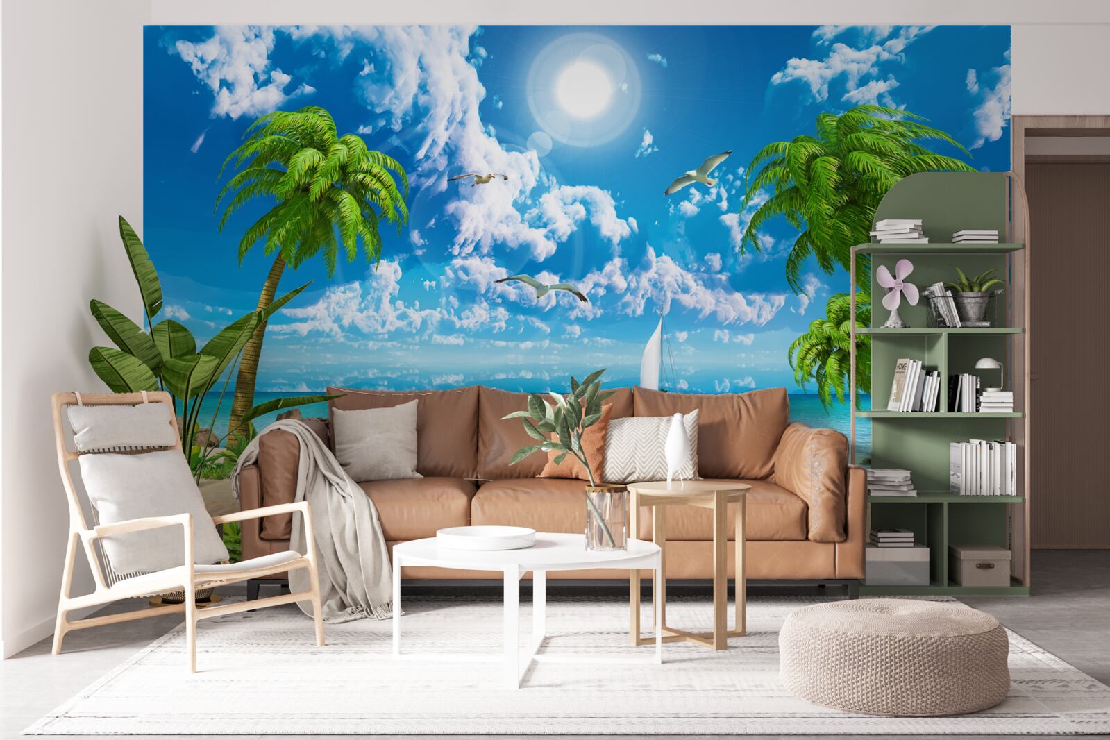 Fototapeta tropické mólo s loďou