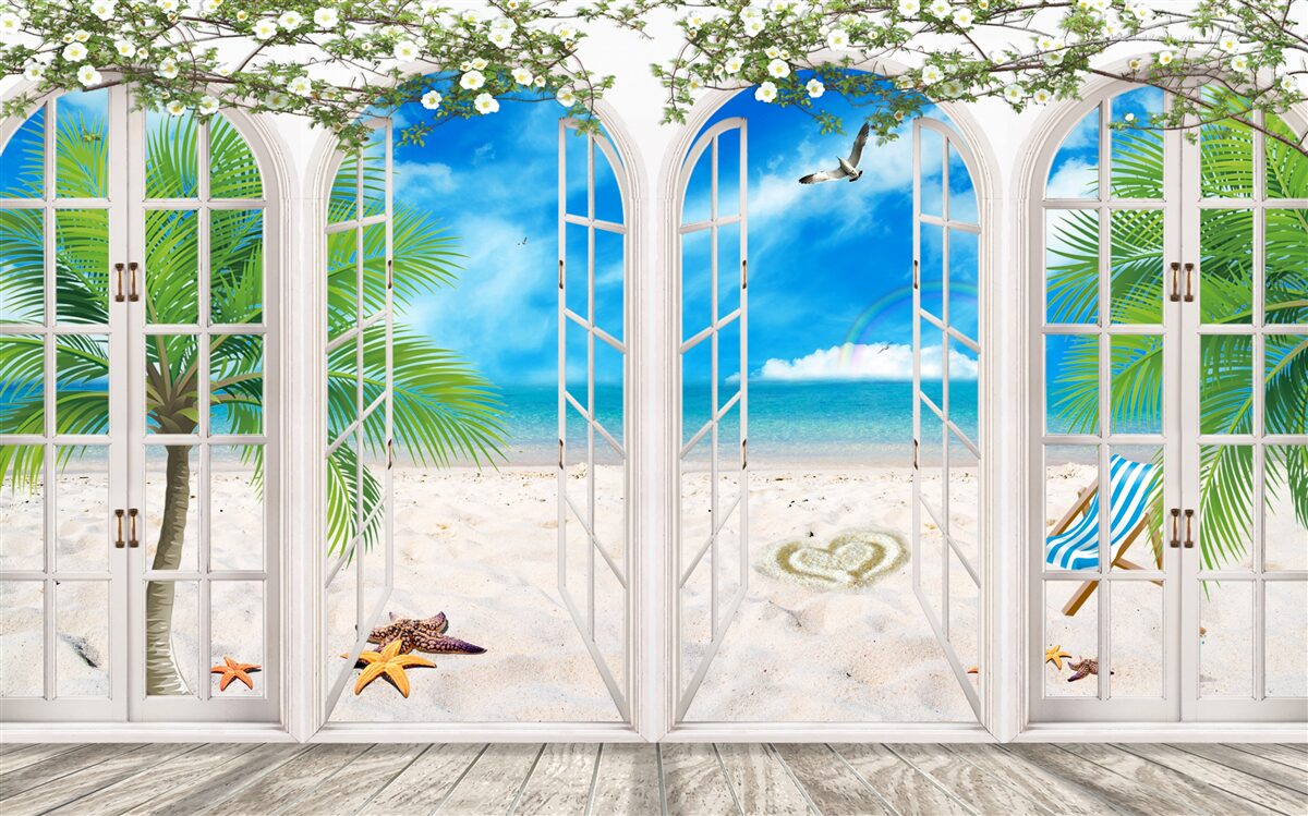 Fototapeta balkón na pláži