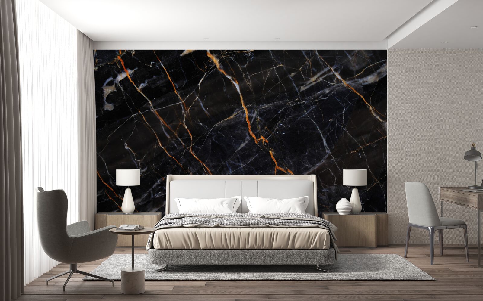 Fototapeta nádherný čierny mramor s prísadami