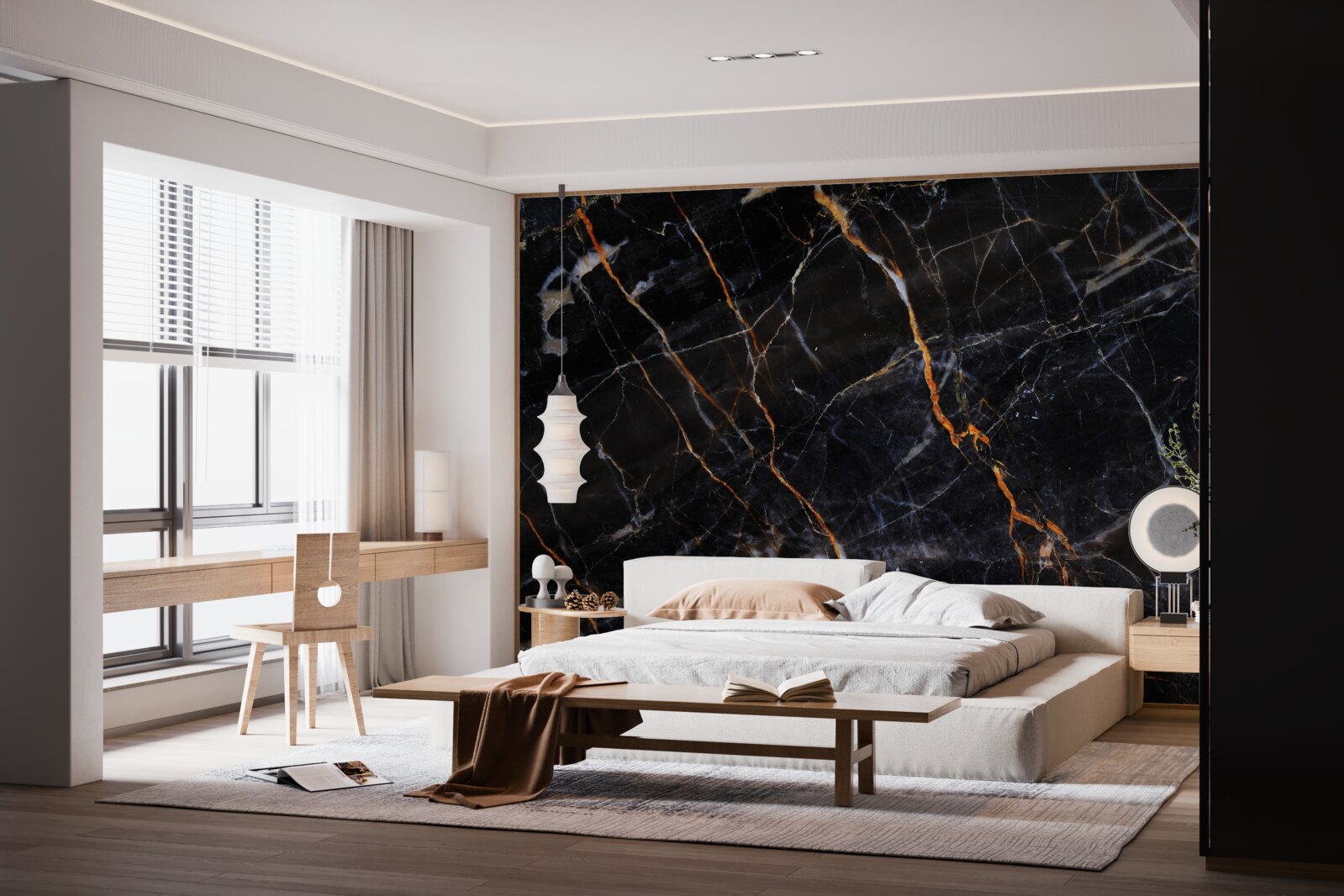 Fototapeta nádherný čierny mramor s prísadami