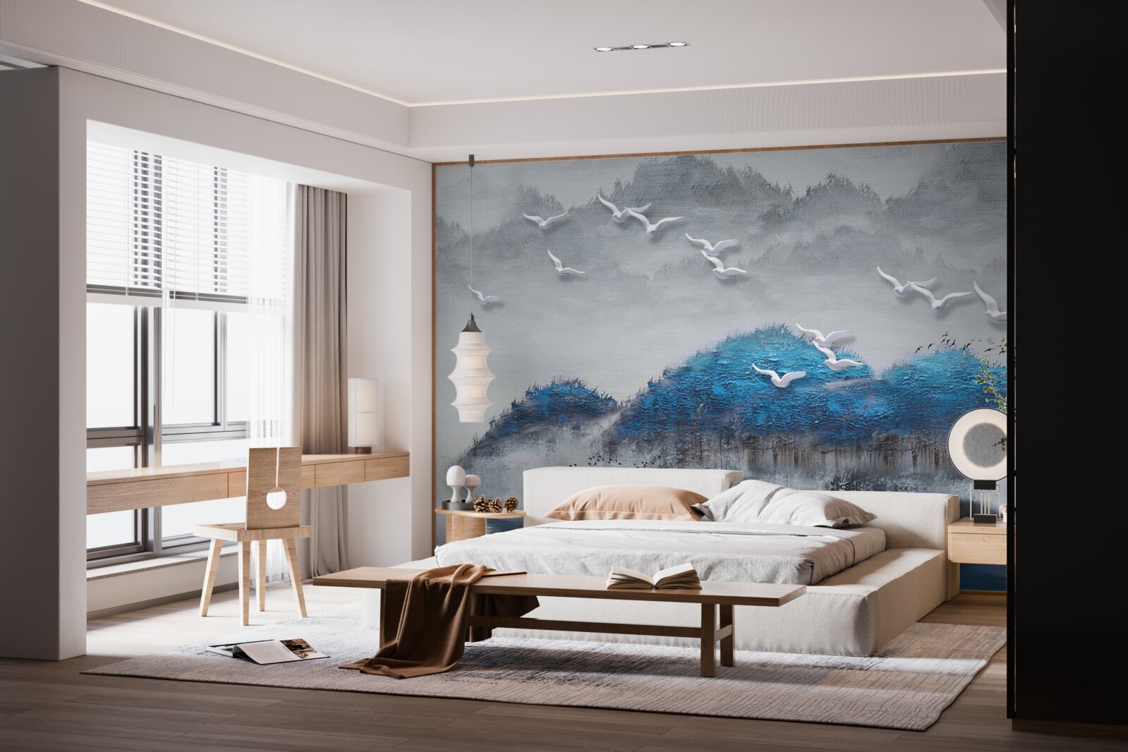 Fototapeta blbci opúšťajú rybník