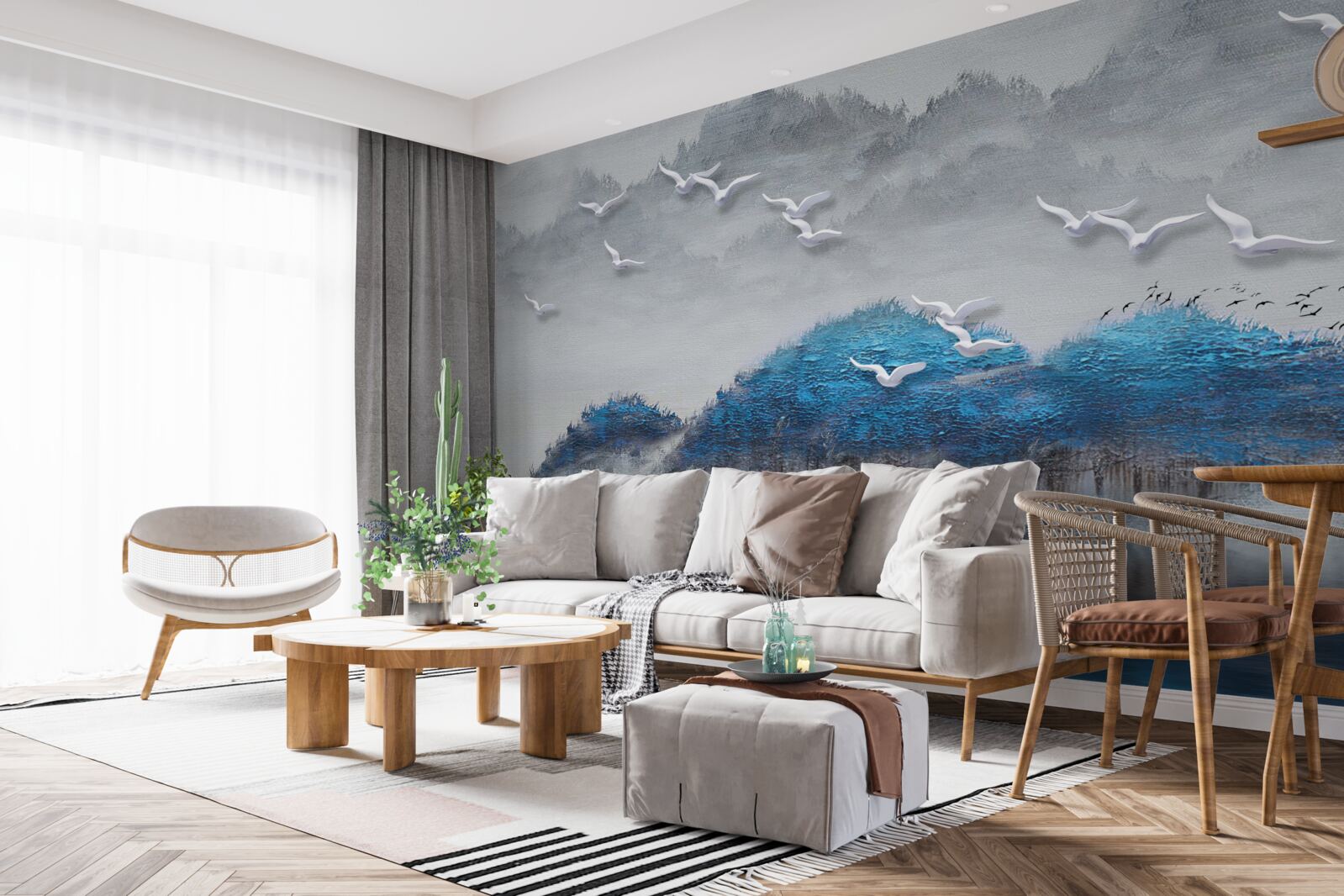 Fototapeta blbci opúšťajú rybník