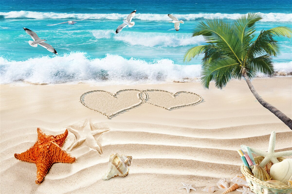 Fototapeta palmy a pláž v trópoch