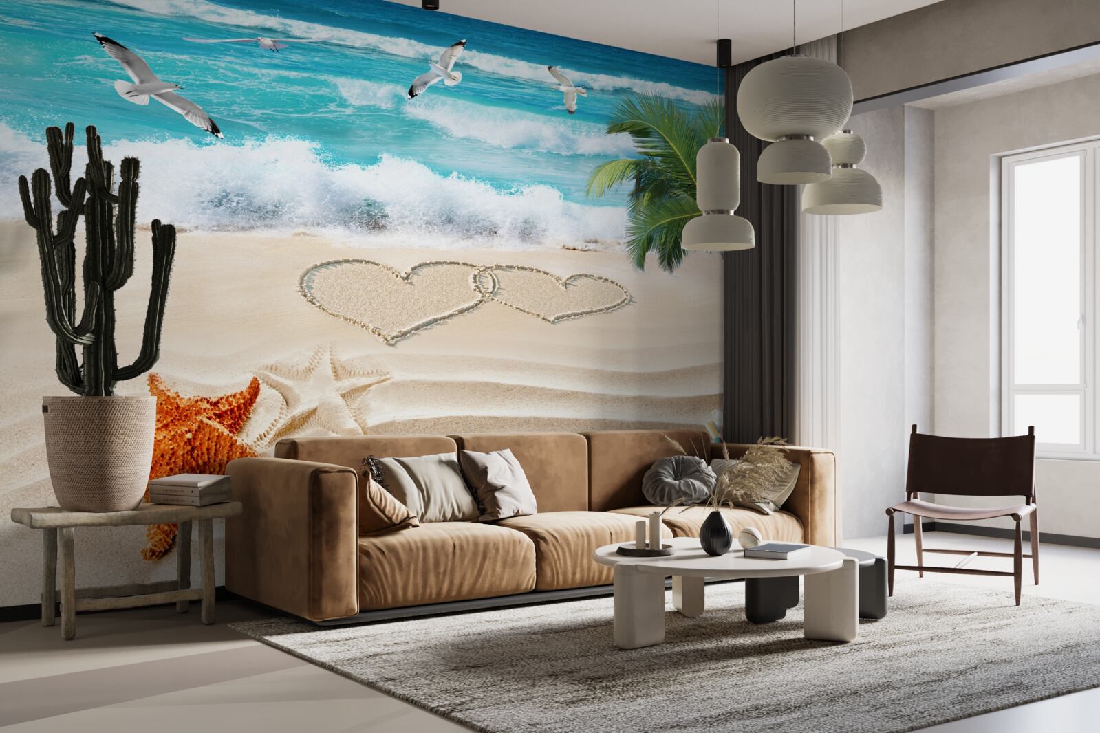 Fototapeta palmy a pláž v trópoch