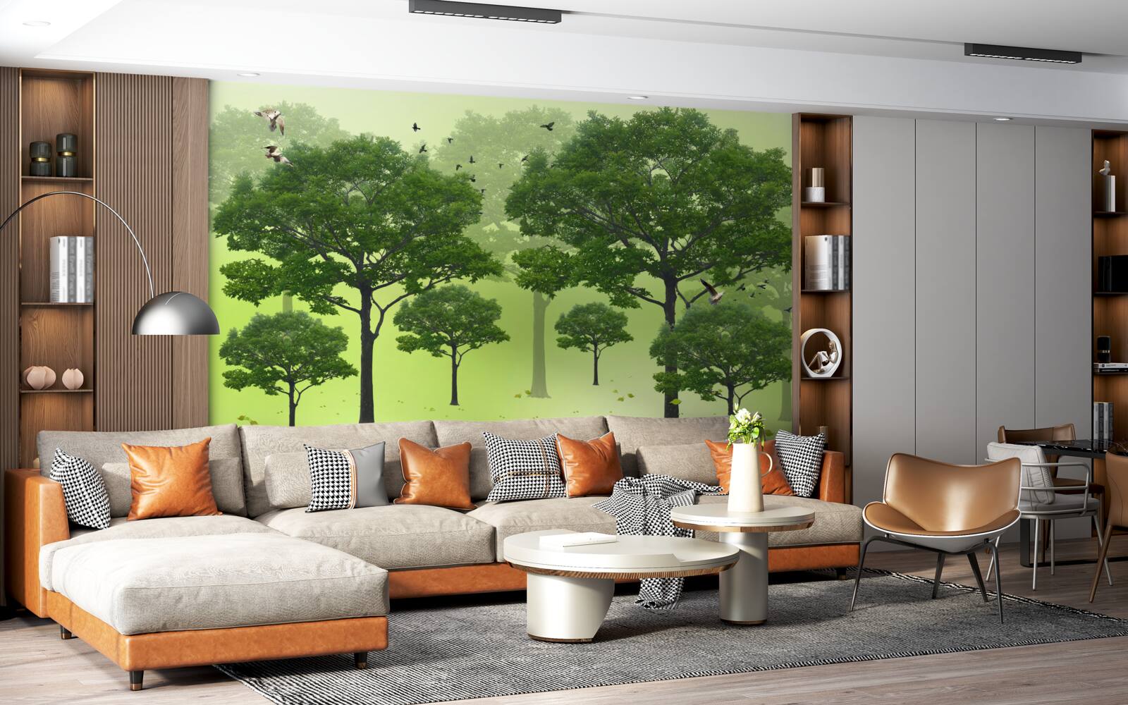 Fototapeta listnaté stromy sú zelené