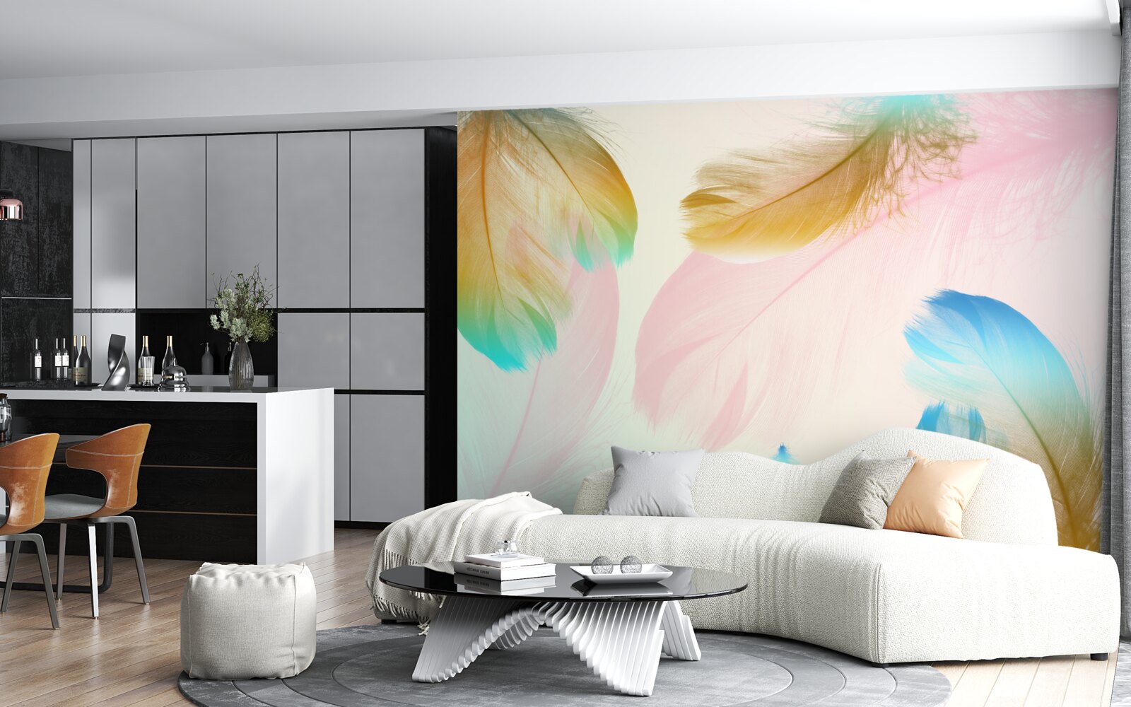 Fototapeta pastelové pierka