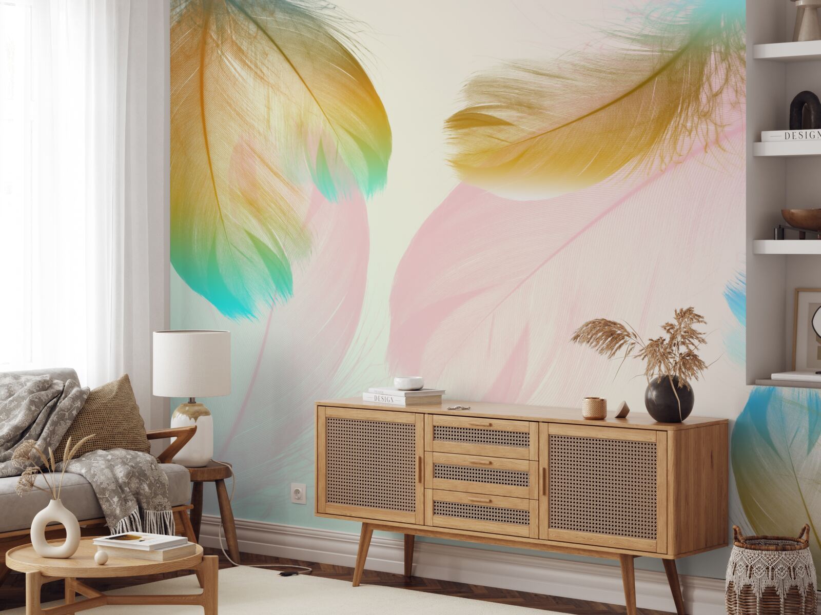 Fototapeta pastelové pierka