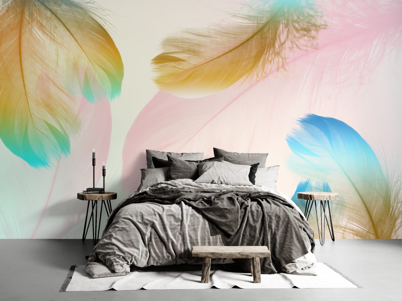 Fototapeta pastelové pierka