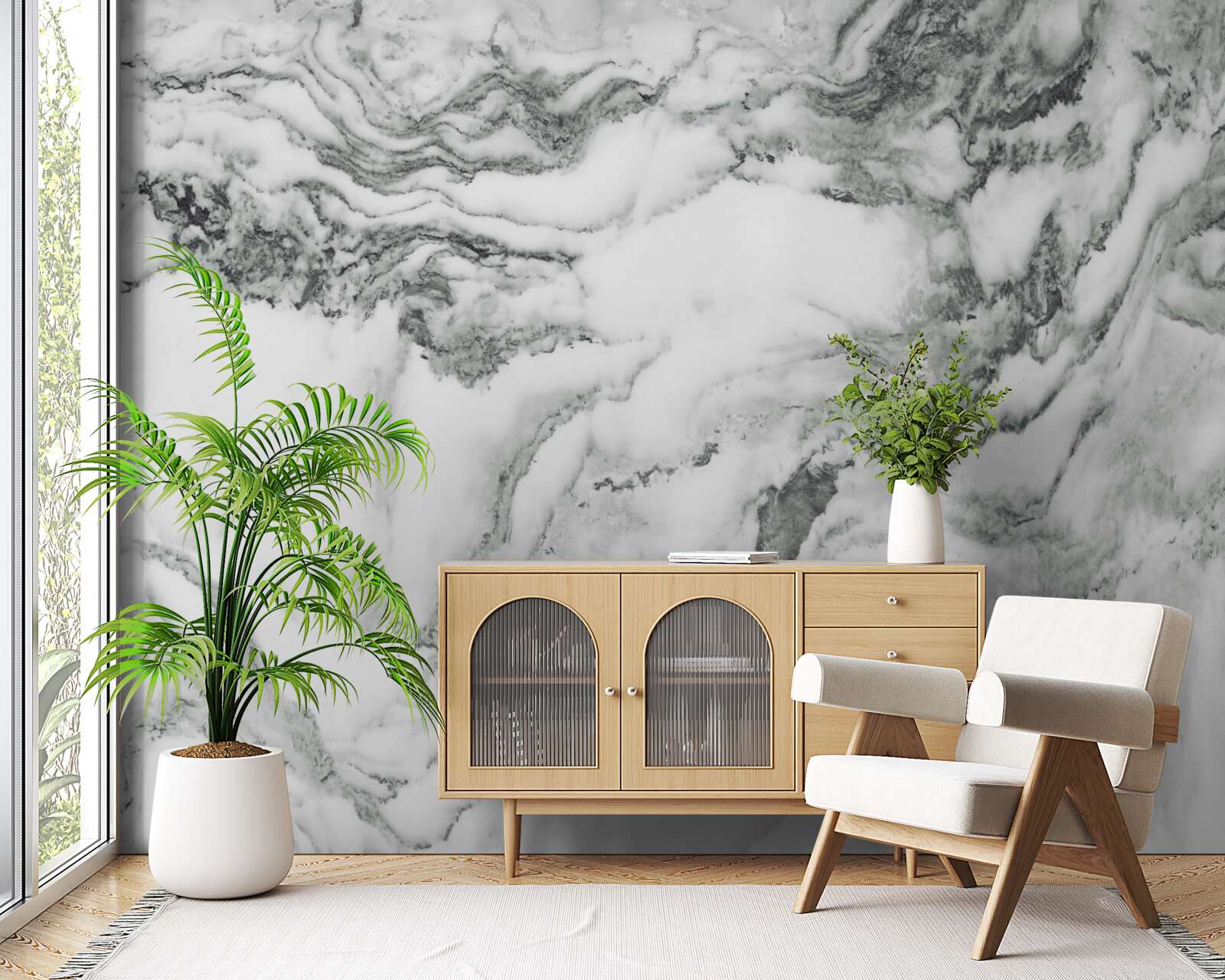 Fototapeta tradičný mramor v čiernej a bielej farbe