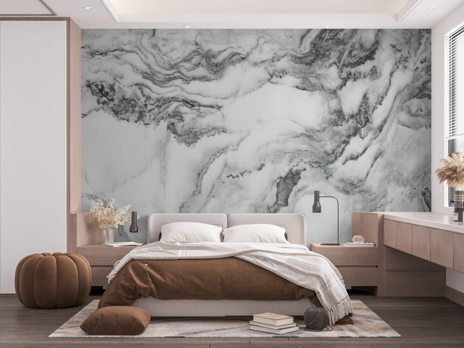 Fototapeta tradičný mramor v čiernej a bielej farbe