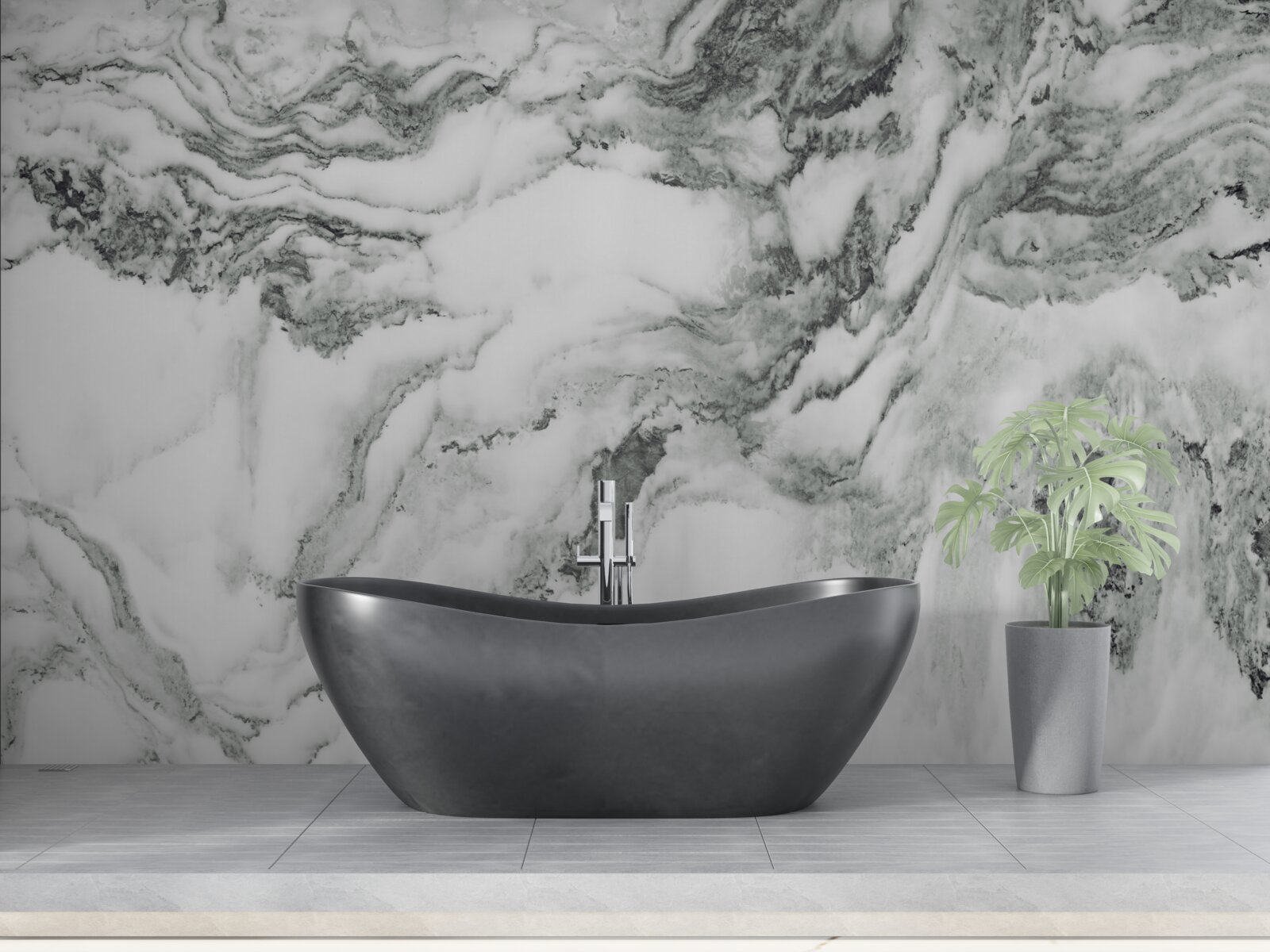 Fototapeta tradičný mramor v čiernej a bielej farbe