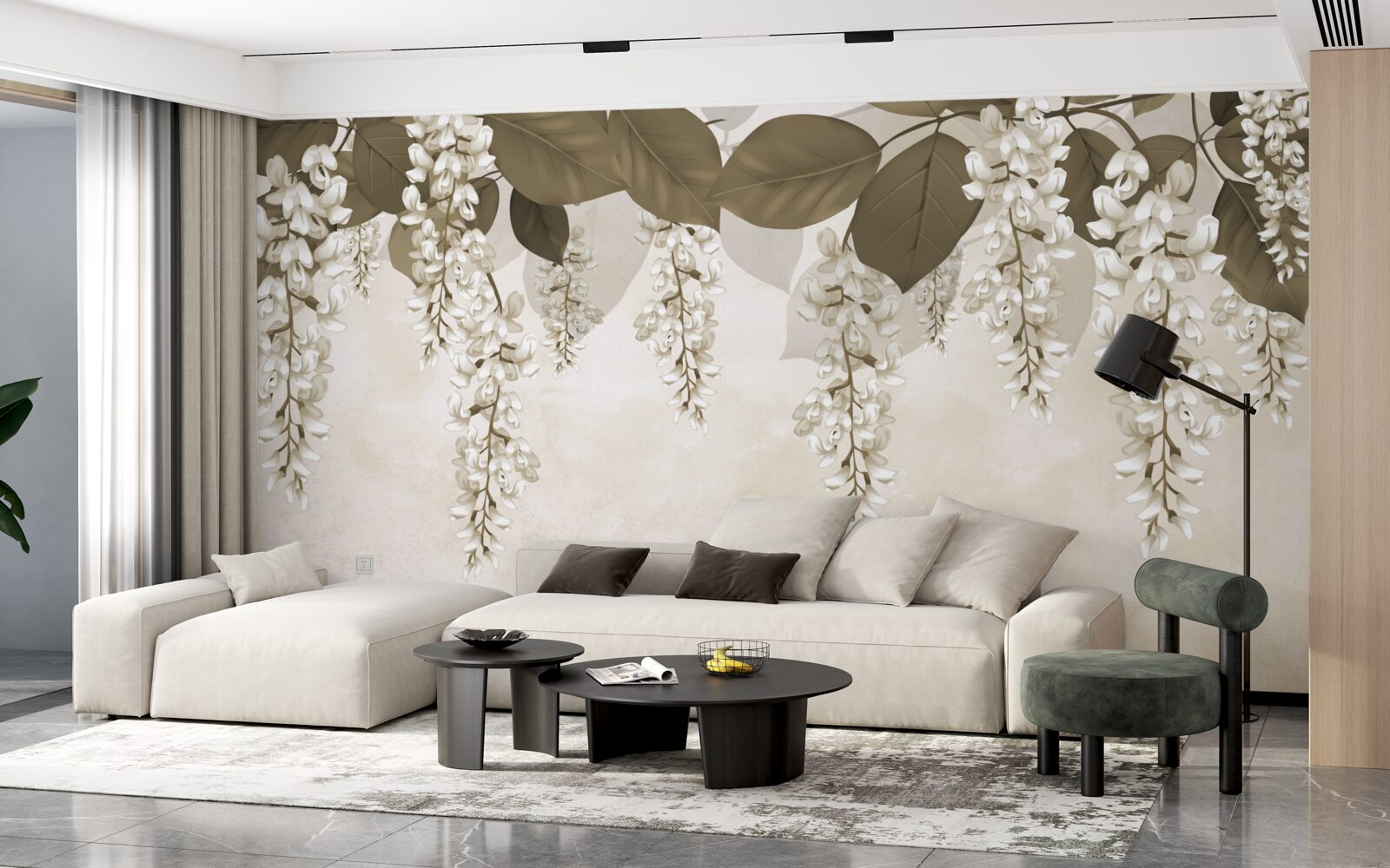 Fototapeta akácia s bielymi kvetmi