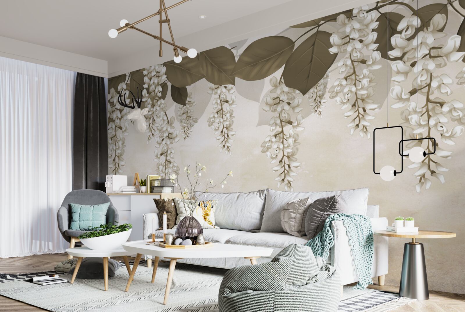 Fototapeta akácia s bielymi kvetmi