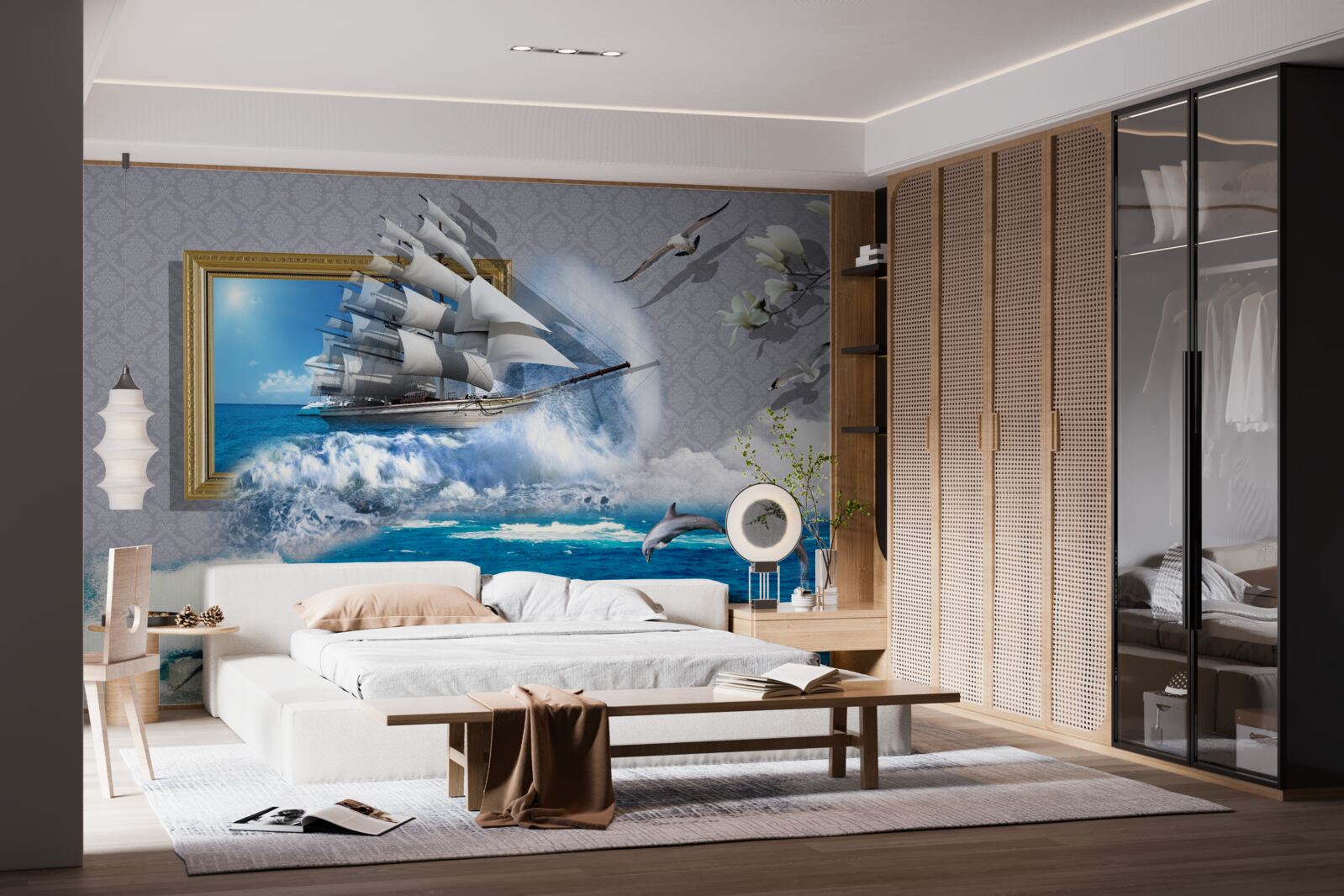 Fototapeta obrázok morského hurikánu na veternej lodi