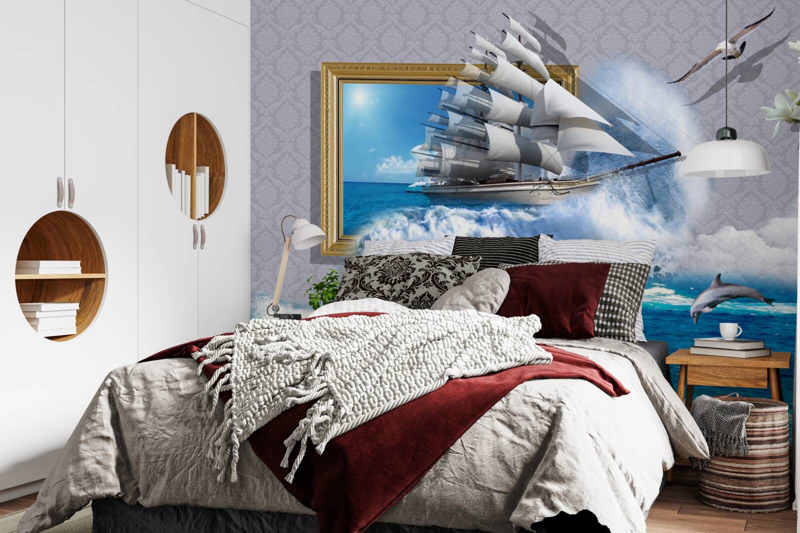 Fototapeta obrázok morského hurikánu na veternej lodi