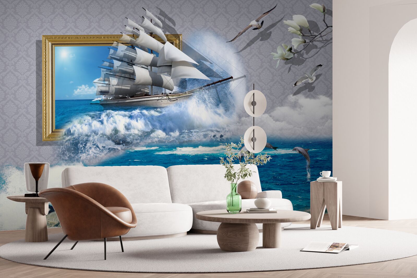 Fototapeta obrázok morského hurikánu na veternej lodi