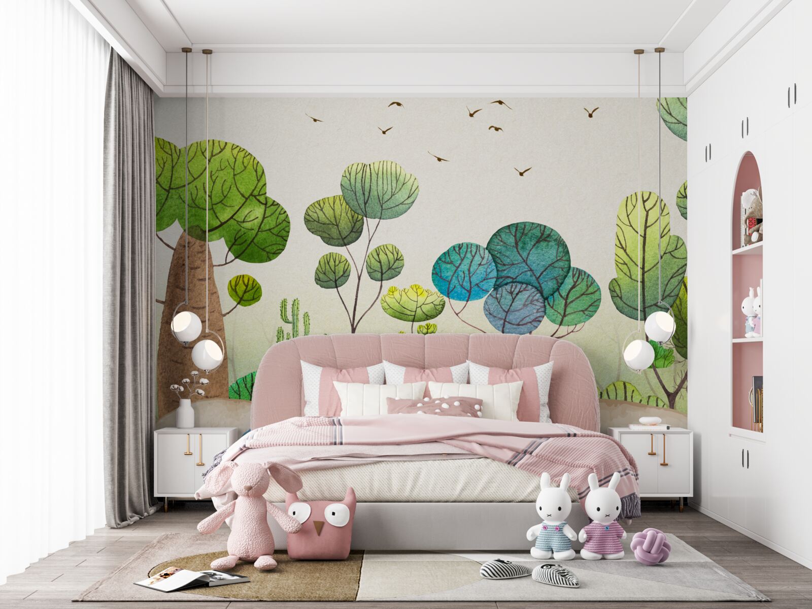 Fototapeta les obývaný báječnými vtákmi