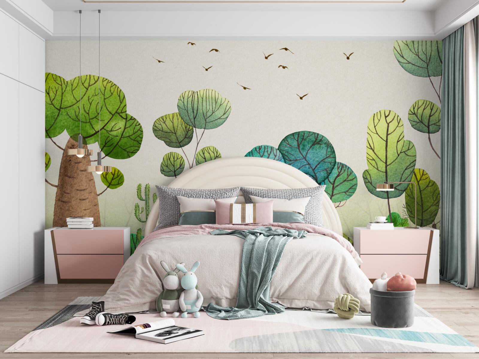 Fototapeta les obývaný báječnými vtákmi