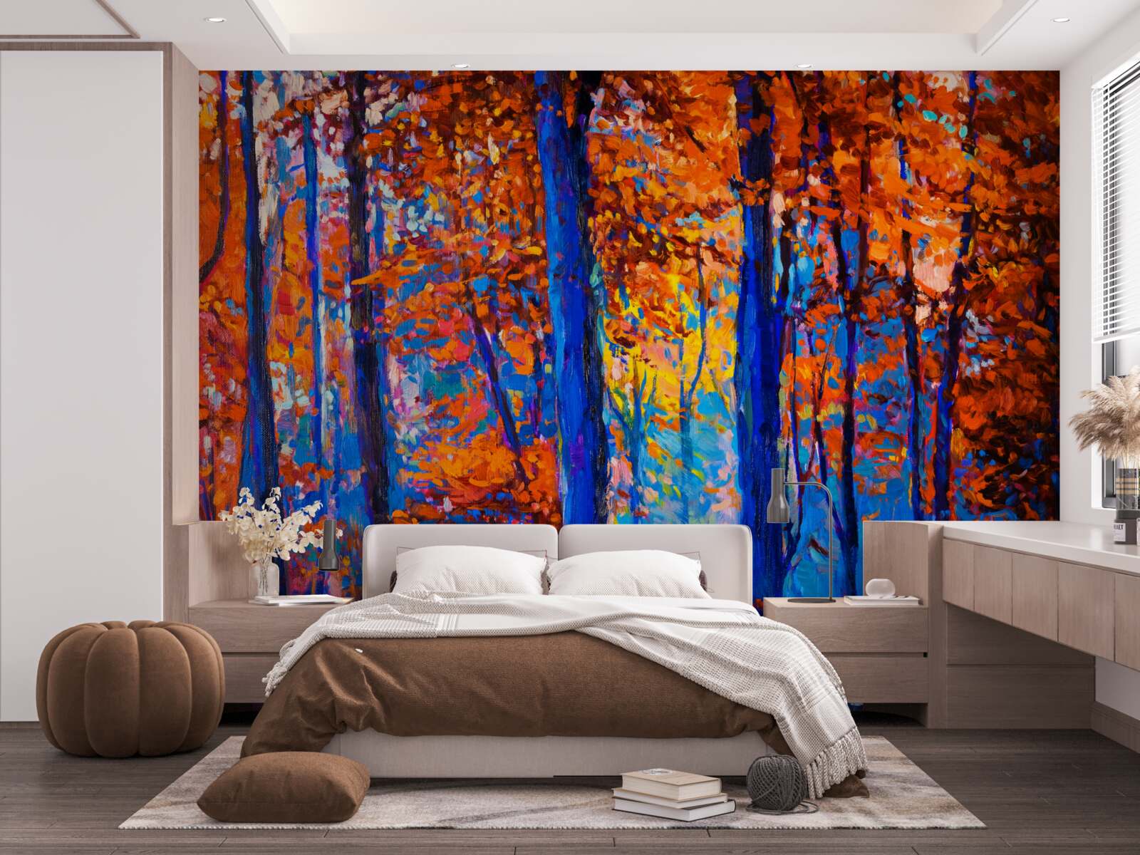 Fototapeta farebný kontrast v jesennom lese