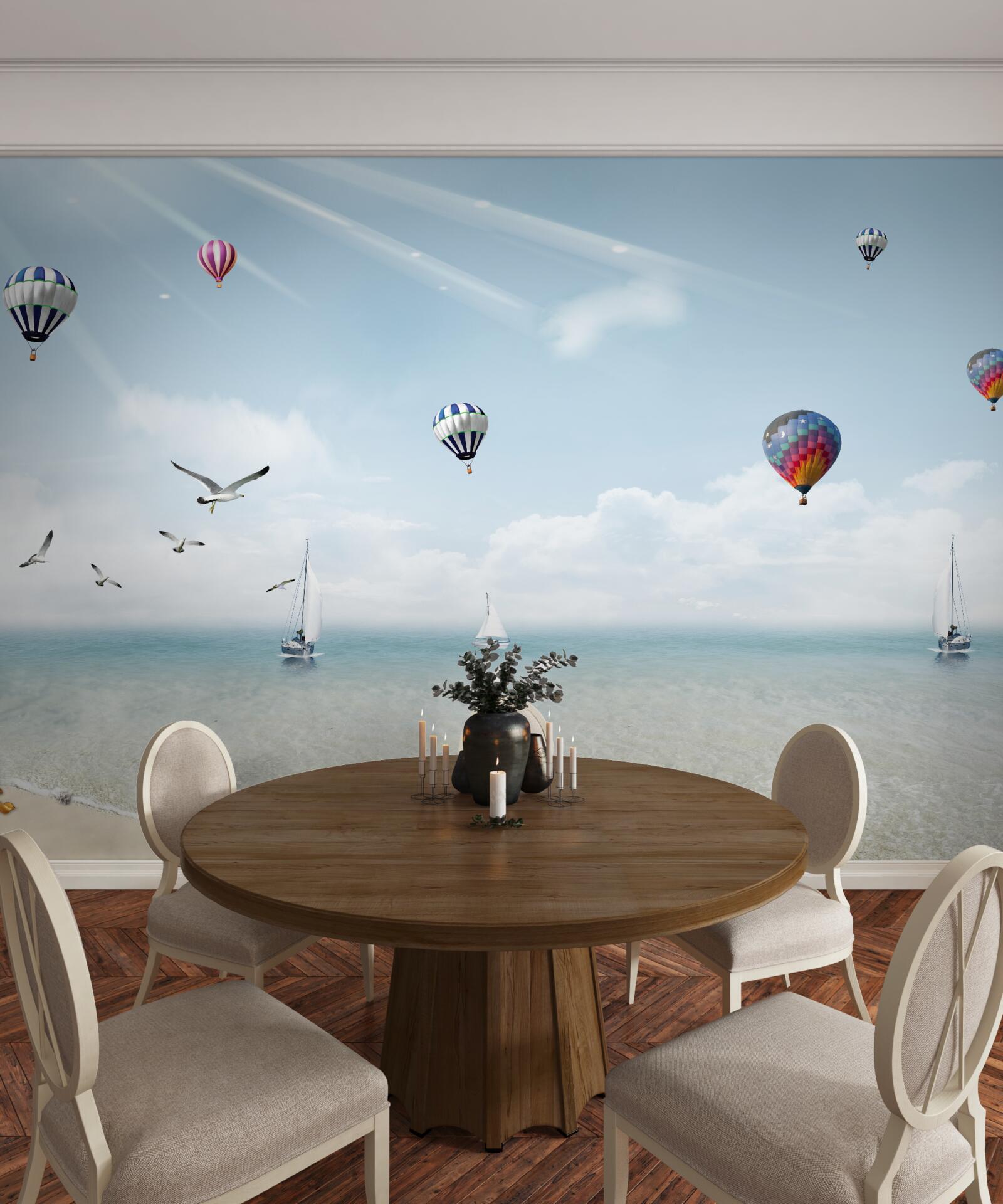 Fototapeta more plné balónov